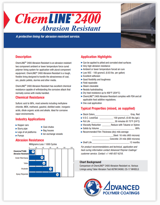 ChemLINE® Industrial Coatings Advanced Polymer Coatings