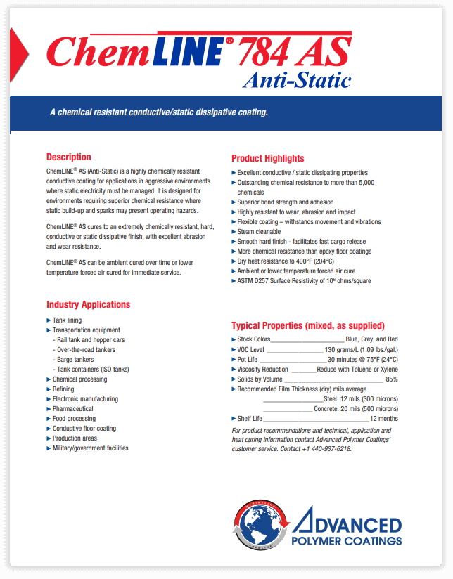 ChemLINE® Industrial Coatings Advanced Polymer Coatings
