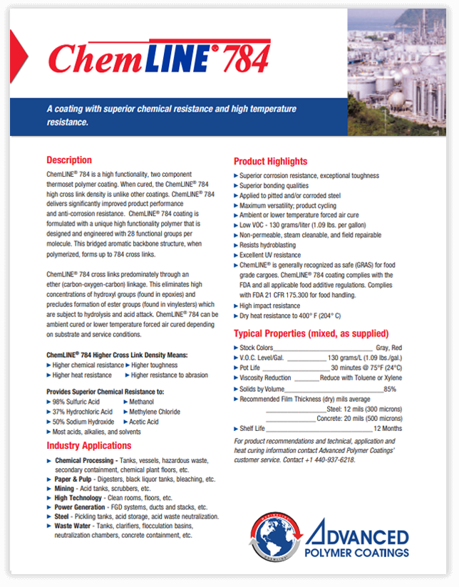 ChemLINE® Industrial Coatings Advanced Polymer Coatings